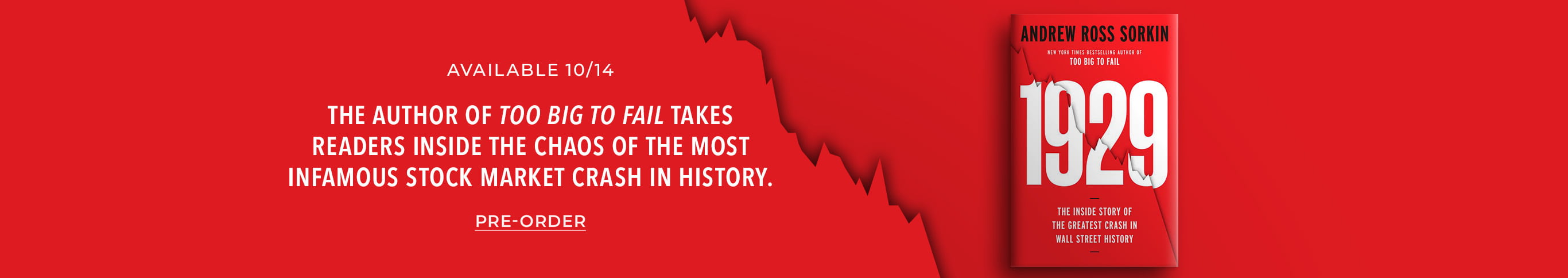 Available 10/14: The author of Too Big to Fail takes readers inside the chaos of the most infamous stock market crash in history. Pre-Order