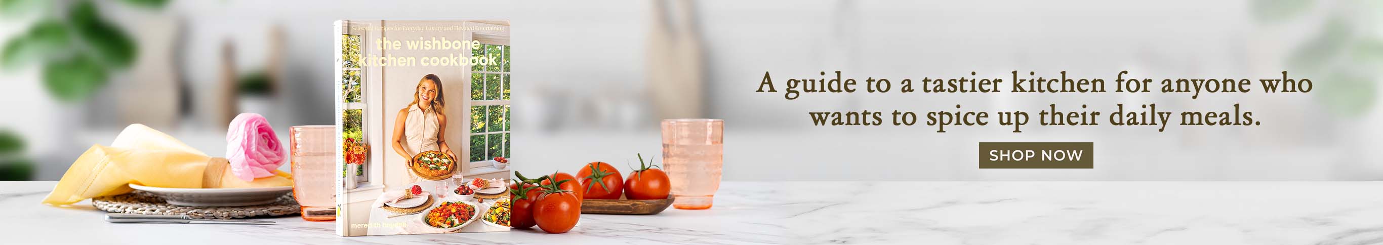 A guide to a tastier kitchen for anyone who wants to spice up their daily meals. The Wishbone Kitchen Cookbook: Seasonal Recipes for Everyday Luxury and Elevated Entertaining by Meredith Hayden. Shop Now.